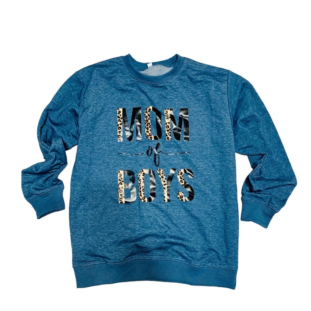 Mom of Boys Graphic Sweatshirt Size Small